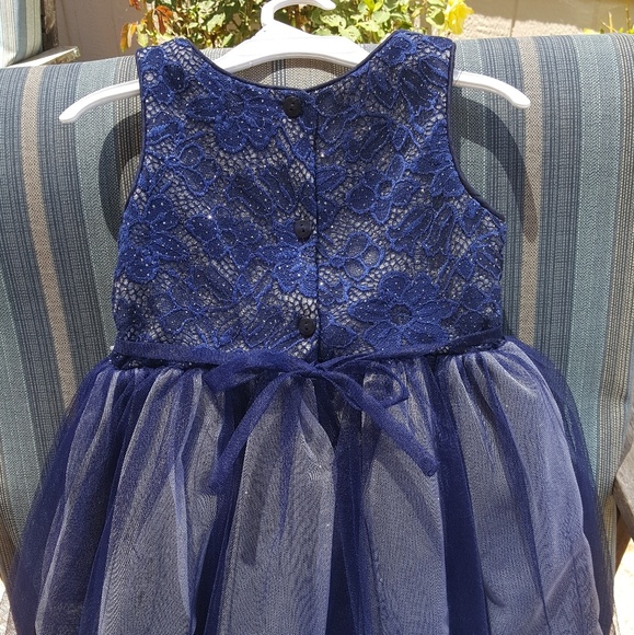 Navy Christmas Dress 4T - Picture 2 of 5